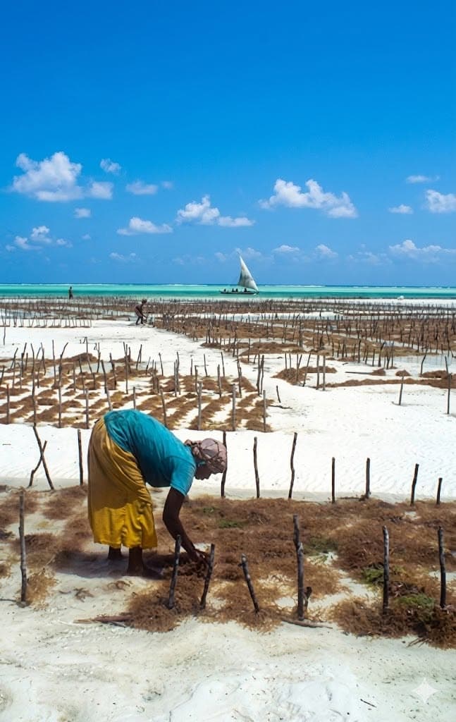 Tour Sud Zanzibar: raccolta alghe a marea bassa